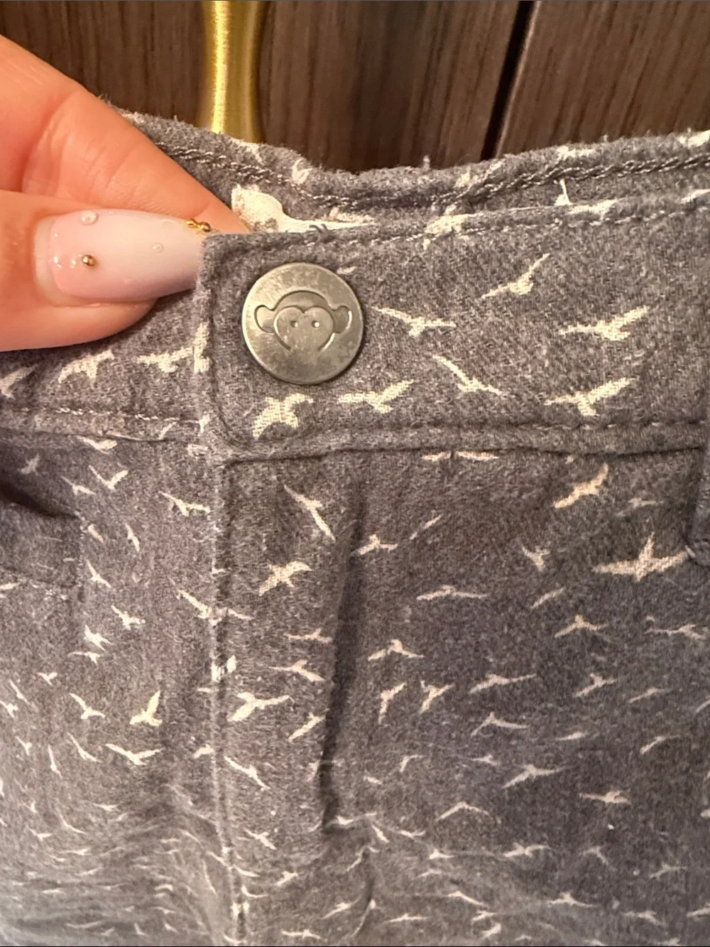 Appaman Gray Shorts with White Bird Print